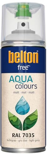 belton free Wasserlack RAL 7035 lichtgrau, matt, 400 ml - Geruchsneutral