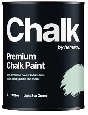 Hemway - Premium Chalk Paint - Light Sea Green 1 L | Chalky Matt Shabby Chic Finish for Interior Furniture & Walls | Quick Dry & 1 Coat