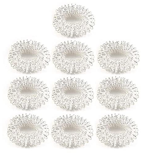 Onsinic 10pcs Sensory-Finger-Ringe Akupressur Ring Set Stille Bremskraftbegrenzer Massage Für Teens Erwachsene
