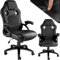 tectake Bürostuhl ergonomisch, Schreibtischstuhl für Home Office, Büro oder Wohnzimmer, Gaming Stuhl mit Schalensitz und ergonomischem Design, Diverse Farben - schwarz