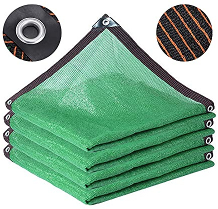 Vert Filet Protection Solaire D'Ombrage Ombrage 75% Auvent,Bloquer Rayons UV Toile Serres Coupe Vent avec Oeillets,pour ExtéRieur Balcon Cour Plantes Granges (4mx8m/13.1ftx26.3ft)