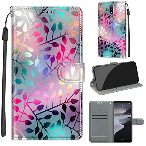 Hülle für Nokia 2.4, Premium Leder PU Handyhülle, Stoßfest Handyhülle Klapphüllen Flip Case Wallet mit [Kartenfach] für Nokia 2.4