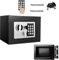 Hochsicherheitskasten mit Schlüssel und Passwort Box aus robustem Stahl Digital Box Keyboard Schloss Elektronische Safe für Home Office Hostel Ignifuger (4,6 l, schwarz)