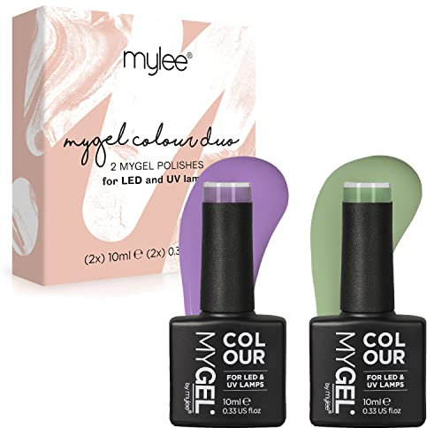 MyGel von MYLEE Sage Advice Duo Gel-Nagellack Set 2x10ml UV/LED Nail Art Maniküre Pediküre für den Professionellen Einsatz im Wohnzimmer und zu Hause - Langlebig und Einfach Anzuwenden