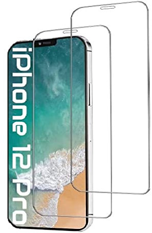 Cracksin 2 Stück, Panzer Schutz Glas für iPhone 12 und iPhone 12 Pro (6.1), HD Displayschutz folie, 0.33mm Ultra-klar, Frei von Kratzern, 9H Härte,Ultrabeständig