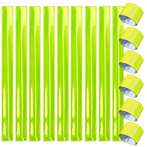 HONGECB Reflektierendes Schnapparmband, Reflektorenbänder, Schnapparmband Reflektorband, Sicherheitsband Klatscharmband, ideal zur Fahrrad Fahren Laufen oder Joggen, 3 * 30cm, 16 Stück