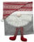 FRANK FLECHTWAREN Stuhlüberzig, Stuhlhusse Weihnachtswichtel, Filz, Kunstfell und Textil, 100% Polyester, Maße: 48 x 54 cm, 3D, Tolle Weihnachtsdeko, ideal für den FestlichenTisch