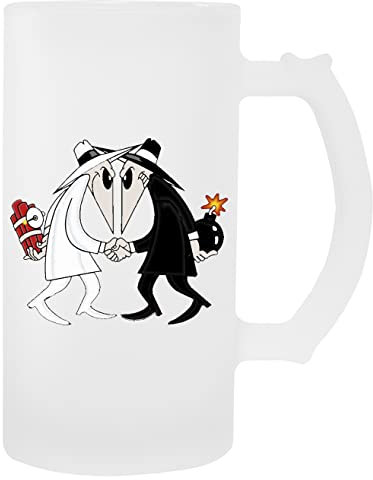 Kwantees Spy Vs Spy Taza De Cerveza De Vidrio Taza De Bebida Ecológica