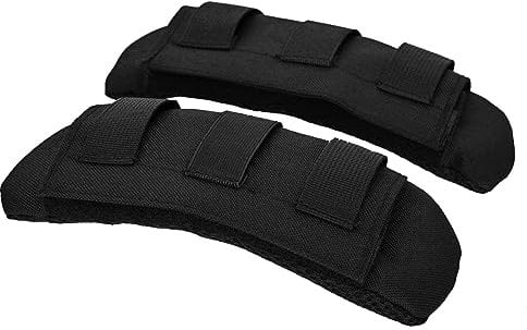 2 Pack Detachable Vest Shoulder Strap Pads Fit 2'' (Maximum 2.5'') Sling Bags Guitars Backpack Messenger Bag Shoulder Straps Comfort Soft Cushion Strap Pads for FCPC JPC Vests (Black)