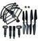 LILYY Zubehör für Drohnen for SJRC F22 PRO F22S Rc Drone Quadcopter Blades Porpellers Fahrwerk Schutzrahmen Blade Guard Ersatzteile