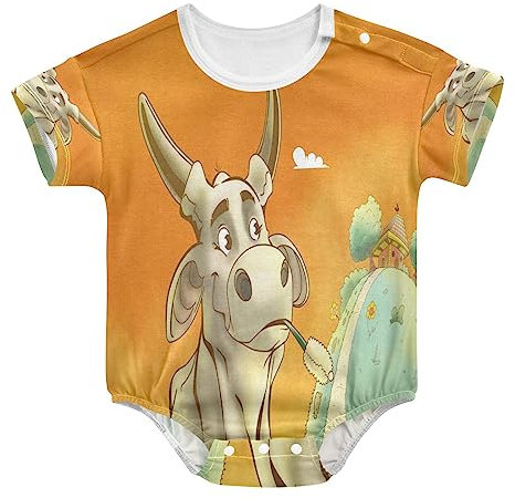 KAAVIYO Orange Weiße Kuh Stier Baby Body Kurzarm Baumwoll Neugeborene Bodysuit für Sommer Kinder 3-24 Monate