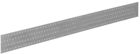 Placa plana perforada galvanizada de 80 mm x 1200 mm, soportes de metal para madera, 2 mm de grosor, acero PP93 (paquete de 1)