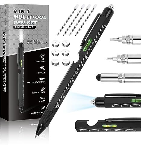 APHEKUL Bolígrafo multiherramienta de regalo para hombres, papá, marido, gadget genial, relleno de calcetines o herramienta de ingeniero de oficina