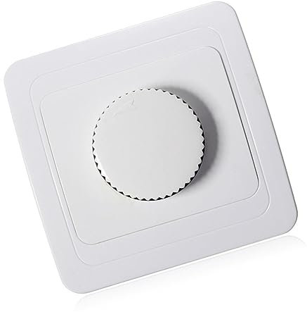 Gadpiparty Dimmer Schalter Weiß Wanddimmer Mit Drehknopf Für Lichtintensitätsanpassung Stromersparnis Und Längere Glühbirnenlebensdauer