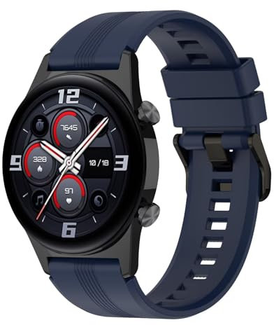 FTRONGRT 22mm Cinturino Compatibile con Honor Watch GS 3, Comodo, Silicone Cinturino di Ricambio Compatibile con Honor Watch GS 3 - Blu Notte