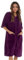Ladies Undercover Zip Towelling Robe LN728 Purple 18-20