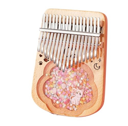 Anfänger Kalimba Daumenklavier 21-Noten-Harz 17-Noten Kalimba Fingerklavierinstrument(17 cats)