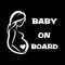 JIFENLI Autocollant de Voiture 18.2X15.5CM Femme Enceinte Bébé À Bord Avertissement Voiture Autocollant Personnalité Décoration Accessoires De Voiture
