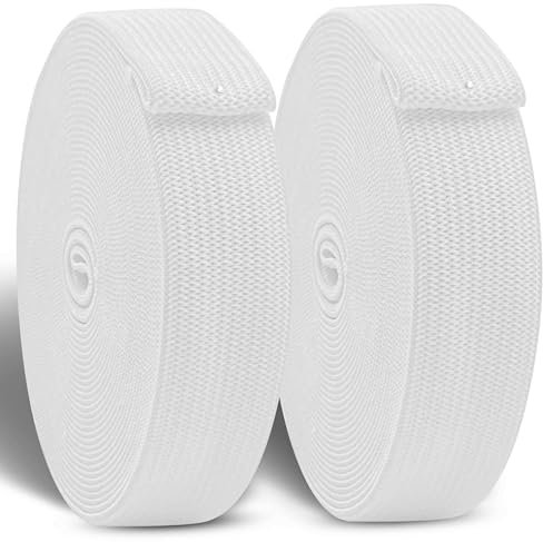 CZ Store® - Gummibänder zum Nähen |2ER SET| 20 MM breit | 15 M lang | ✮LEBENSLANGE GARANTIE✮ - Elastisches Polyester-Band, Strick- & Nähzubehör, starke Bänder für Kleidung, Hosen (20 MM -STYLE 3)