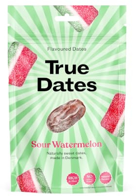 True Dates - Sour Watermelon | natürlich aromatisierte Datteln | saurer Wassermelonen-Geschmack | 100 g