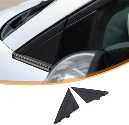 DIYUCAR Car Door Mirror Flag Cover Compatible with Fiat 500 2010-2025, Scratch Resistant Black Driver and Passenger Side Door Mirror Flag Cover Molding Replacement, 1SH17KX7AA, 1SH16KX7AA