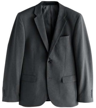 NEXT Herren Anzug: Skinny Fit Jacke Holzkohle Grau 48
