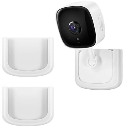 Pack de 2 Soportes de Pared Adhesivos para Cámara de Seguridad Interior Tapo C100, C110 – Instalación Fácil Sin Taladros, Montaje en Ventana para TP-Link