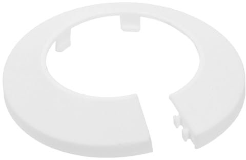 sourcing map Escutcheon Plate, 1Pcs 50mm - Fit 1.9 Outer Diameter Split Pipe Flange Water Pipe Cover Collar Decoration, PP Plastic Plumbing Cover Plates (White)