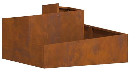 vidaXL Planteur 80x80x50 cm en Acier résistant aux intempéries