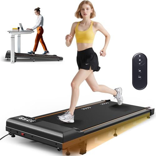 MettleMatic Laufband für Zuhause - 2-in-1 Walking Pad mit 7% Neigung und Fernbedienung, 1-6km/h Kompaktes Laufband Schreibtisch stoßdämpfend und leise