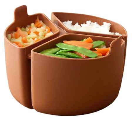 Slow Cooker Divider – Wiederverwendbarer Silikon-Slow-Cooker-Einsatz | hitzebeständiger, faltbarer -Trenner, Kochzubehör, Küchenhelfer für Camping, Mahlzeiten, Suppe Aufbewahrung