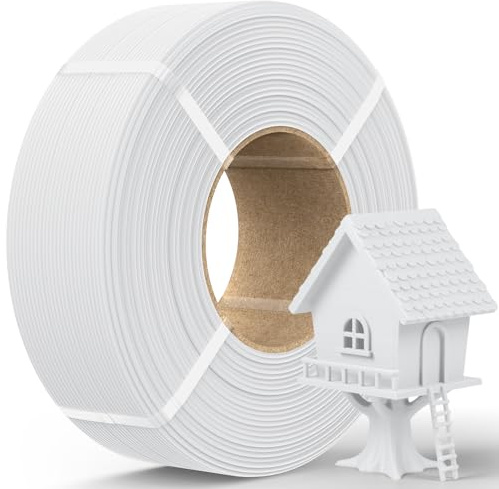 JAYO Rapid Matt PETG Refill Filament 1.75mm, Bambu Lab-Optimiert, High Speed 50-600mm/s 3D Drucker Filament, Dimensionsgenauigkeit +/- 0.02mm, 1.1kg（+100g Beigabe）, Weiß