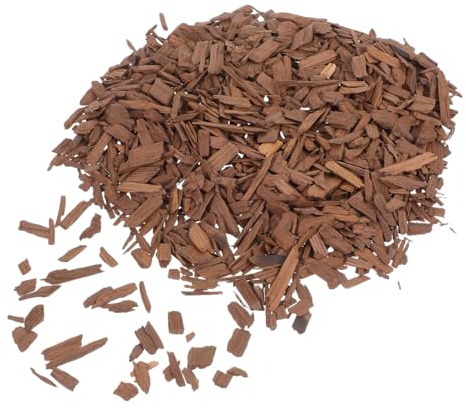 VALICLUD Französische Eichenchips Für Weinherstellung Und Brauen Geröstete Holzchips Für Weinaroma Medium Toast Auch Als BBQ Rauchchips Für Fleisch 100 g Packung
