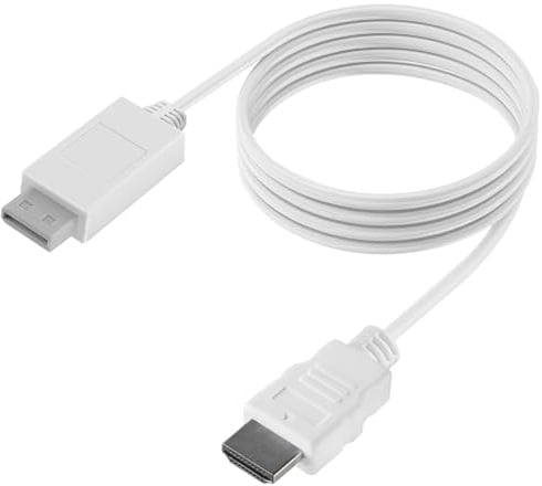 Cavo adattatore convertitore da WII a HDMI, da 1,5 m, per l'uso con dispositivi Full HD 1080P con porta HDMI, compatibile con WII, U, HDTV, monitor (bianco)