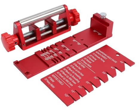 Yosoo Health Gear Chisel Sharpening Jig with Fixed Angle Fixture, Honing Guide for Woodworking Chisels and Planes, Aluminium Alloy Sharpening Tool