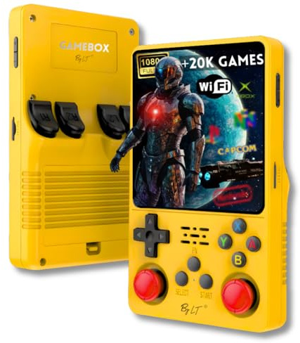 Console portable | GameBox Ultra +20 000 jeux/Grand Écran 4 haute résolution Full HD, mémoire 128 Go extensible,licence Linux 3.0,WiFi, Multiplayer + 4 Rear Triggers R1/L1 R2/L2,prise jack +speakers