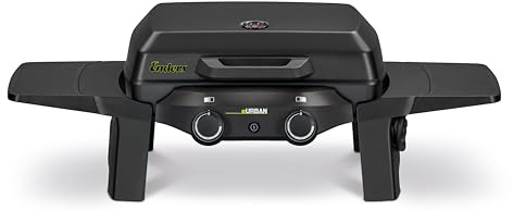 Enders® eURBAN 2, Tischgrill, emaillierter Gussrost, abnehmbare Seitenablage, Enders® Elektrogrill, Tragbarer Kompaktbarer Elektrogrill, Balkongrill, #9718, Schwarz