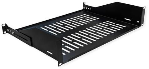 VALUE 19-Zoll-Geräteträger 2 HE, T: 350mm, max. 25 kg, U-Form, schwarz