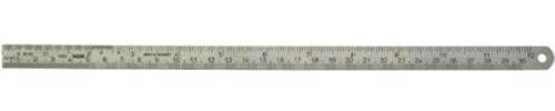 STAHLWILLE Stahlmassstab 30 cm mit metrischer und Zolleinteilung | Stahllineal 300 mm - Made in Germany
