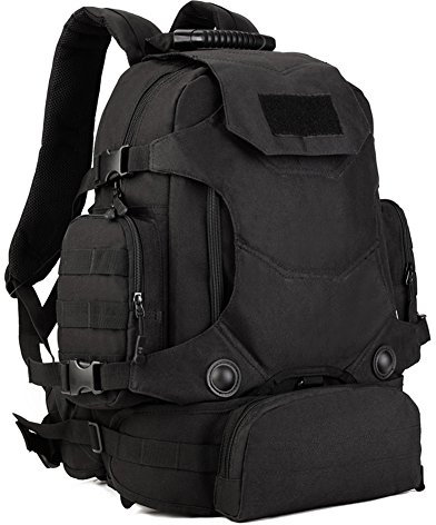 HUNTVP 40L Taktischer Militär-Rucksack WR 3-Wege-Modular Pack mit Patch