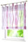 Voile Raffrollo mit Wellen Druck Design Rollos Schlaufen Transparent Vorhang (BxH 120x140cm, violett)