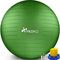 TRESKO Gymnastikball mit GRATIS Übungsposter inkl. Luftpumpe - Yogaball BPA-Frei | Sitzball Büro | Anti-Burst | 300 kg,Grün,75cm (für Körpergröße 175 - 185cm)