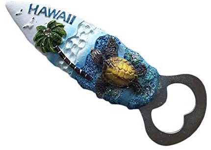 Wedare Hawaii USA Fridge Magnet Bottle Opener Travel Sticker Souvenir,Beer Opener America Tourist Refrigerator Magnet Home Decor from China (Blue)