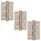 A&H™ 3 Inch - 76mm Satin Nickel Ball Bearing FD30 Fire Door Hinges CE7 Grade - 1½ Pairs - (3 Hinges)