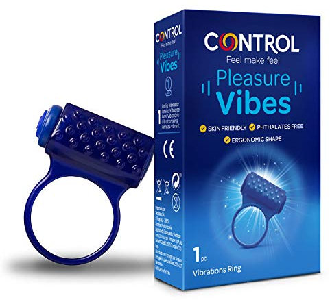 Control Pleasure Vibes Vibrationsring mit geprägten Punkten