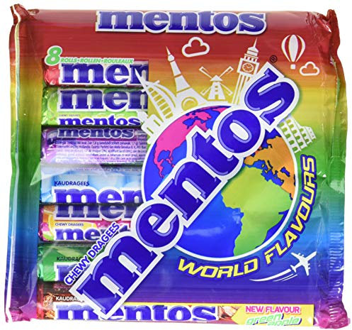 Mentos World Flavours Pack De 8 Rouleaux Assortis 302 G