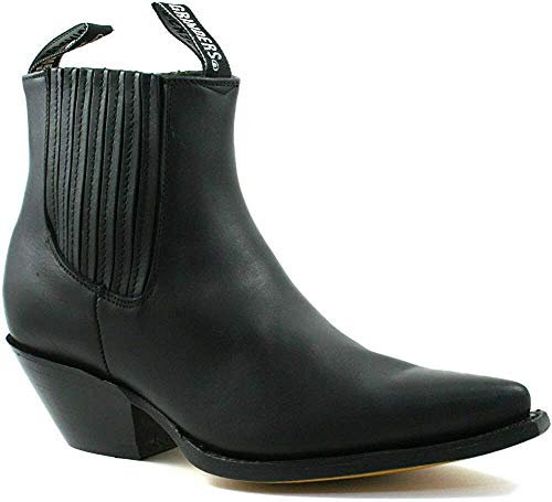 Stivaletti da Uomo Nero Mustang Scivolare su Cowboy Western Chelsea Stivaletti 38