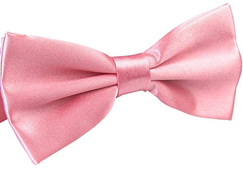 Papillon da uomo pre-legati per la festa nuziale Papillon regolabili fantasia fantasia Cravatta (Rosa scuro)