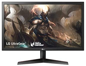 LG 24GN53A UltraGear Gaming Monitor 24 Full HD 1ms, 1920x1080, AMD FreeSync 144Hz, HDMI 1.4 (HDCP 2.2), Display Port 1.2, Uscita Audio, Flicker Safe, Nero