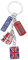 VALICLUD Drapeau Britannique Londres Porte-Clés Souvenir Union Jack Porte-Clés Charmes de